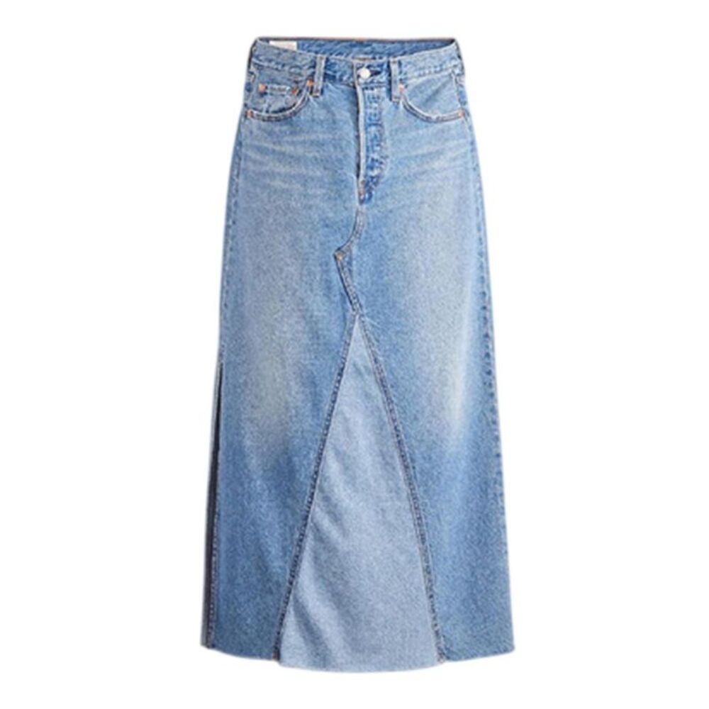 Levis Womens/Ladies Iconic Split Denim Regular Maxi Skirt / Blue